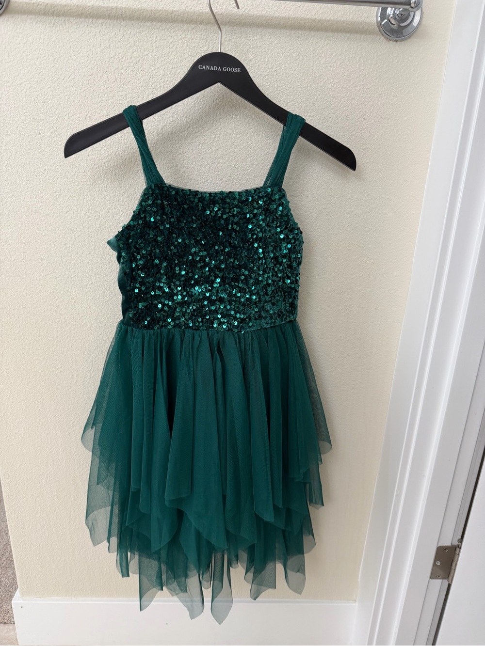 Cat & Jack Emerald Green Sequin Tulle Party Dress